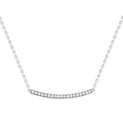 white gold diamond bar necklace