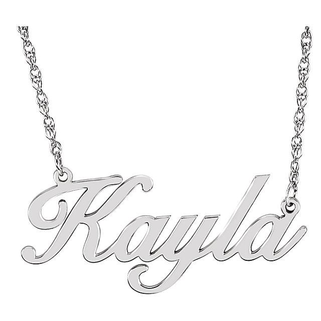 14k gold personalized script necklace