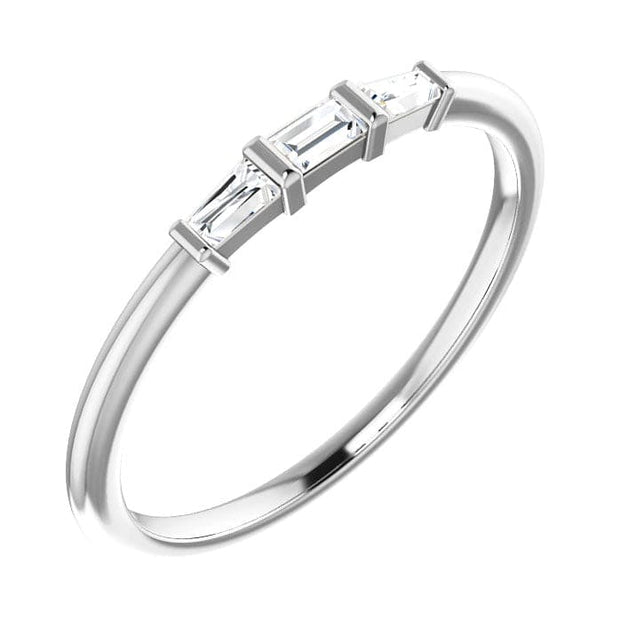 3 Stone Baguette Diamond Solitaire Ring