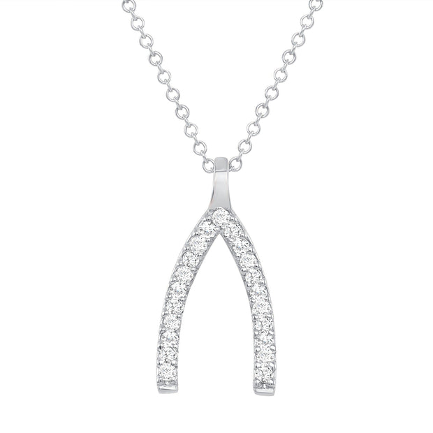 white gold diamond horse shoe necklace