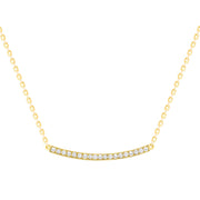 yellow gold diamond bar necklace